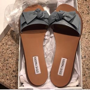 Steve Madden Knotss sandals size7.5 Blue nubuk